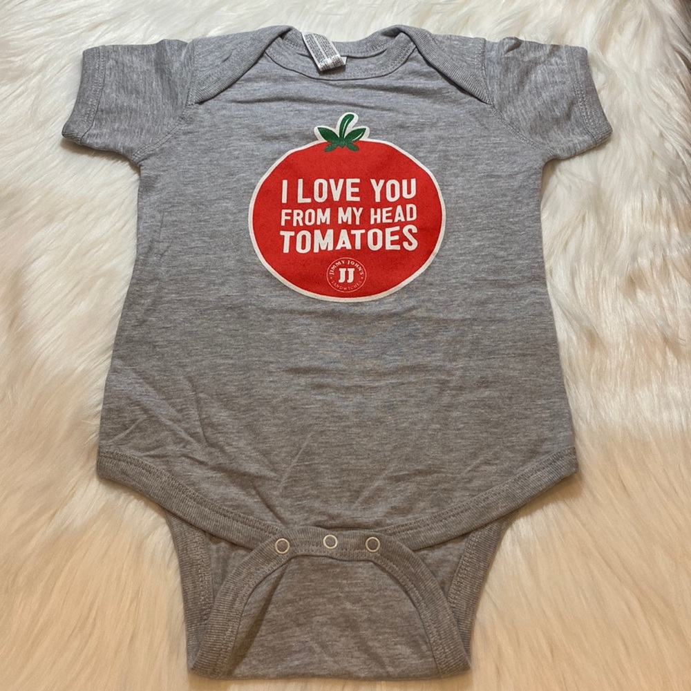 12-months onesie ‘I LOVE YOU FROM MY HEAD TO MY TOES’ JJ swag, New w/o tags